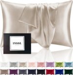 INSSL Silk Pillowcase for Women, Mulberry Silk Pillowcase for Hair and Skin and Stay Comfortable and Breathable During Sleep (Standard, Taupe) - Image 2