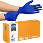 Inspire Nitrile Gloves Medical Examination | 4.5 Grade The Original Quality Stretch Cobalt Blue | Disposable Latex Free Doctors,EMT, Food Service, Cleaning, Janitorial, Household, Hospitals and More - Image 2