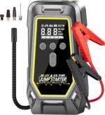 Jump Starter with Air Compressor - 3X Faster Inflation, 150PSI Portable Tire Pump for Car Tires with Digital Pressure Gauge, LED Light Cordless Pump for Car Starting, Motorcycle, Bicycle, Balls - Image 2