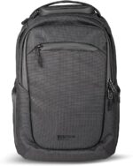 Kenneth Cole REACTION Parker Polyester Abrasion-Resistant Travel 17" Laptop Backpack with Removable Laptop Sleeve, Black - Image 2