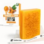 Kojic Acid & Turmeric Soap Bar for Dark Spot removal - Skin Lightening Soap with Vitamin C, Retinol, Shea Butter & Lemon Oil - for Face, Body, Underarms - SLS Free, for Oily & Dry Skin - Image 2
