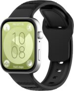 LOKEKE Compatible with Huawei Watch Fit 3 Replacement Band - Silicone Wrist Smartwatch Accessories Sport Wristband Compatible with Huawei Watch Fit 3 (Black) - Image 2