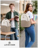 LOVEVOOK School Backpack for Women Men Classic Backpack with 15.6" Laptop Compartment Lightweight Bookbag for College Work High School - Image 2