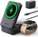 Lamicall Wireless Charging Station for MagSafe - 3 in 1 Wireless Foldable Charger Stand for Apple Multiple Devices for iPhone 17 16 15 14 13 Pro Max Air, Apple Watch Ultra 11 10 SE, Airpods 4 Pro 3 - Image 2