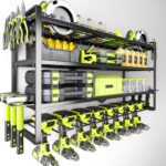 Large Power Tool Organizer Wall Mount, Garage Storage Cordless Tool Organizer with Screwdriver Holder, Heavy Duty Metal Storage Rack with 8 Drill Holder 4 Layer, Gifts for Men Who Have Everything - Image 2