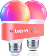 Lepro B1 AI Smart Light Bulbs - WiFi & Bluetooth RGBWW Color Changing LED Bulb Compatible with Alexa & Google Assistant, AI Generated Lighting LLM, AI Voice Control, Music Sync, 2.4GHz Only, 2 Pack - Image 2