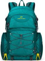 Maelstrom Hiking Backpack,40L Waterproof Camping Backpack,Men Women Packable Hiking Daypack with Rain Cover,Lightweight Travel Backpack-Green - Image 2