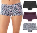 Maidenform Women's Underwear, Microfiber Boyshort, Full-Coverage Panty, 3-Pack - Image 2