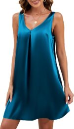 Mawor Nightgowns for Women Satin V Neck Soft Comfy Sleepwear - Image 2