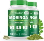 Moringa Capsules 2 Bottles | 800mg Pure Moringa Powder Capsules – Supports Energy, Immune Support, Gut Health, Green Superfood Contains Vitamins & Amino Acids - Image 2