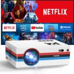 [Netflix App/Dolby Audio] FUDONI Smart Projector with WiFi and Bluetooth, Native 1080P 25000L 4K Decoding for Home Cinema, Outdoor Movie Projector with Apps, Built-in Netflix/YouTube/Prime Video - Image 2