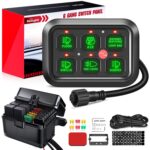 Nilight 6 Gang Switch Panel Universal Circuit Control Relay System with Fuse Wiring Harness Automatic Dimmable ON-Off LED Switch Pod for Cars Trucks Boats ATV UTV SUV, 2 Years Warranty - Image 2