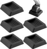 Non Slip Furniture Pads Wheel Stoppers for Office Chairs Beds Couches Prevent Sliding on Carpet Hard Floors Fits 1-4 Inch Wheels Silicone Caster Cups Durable Grips (5 PCS) - Image 2