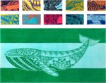 Nova Blue Whale Beach Towel (34 X 63) – Green Oversized Beach Towel with Whale Design Quick Dry BeachTowels Made from 100% Cotton – Sand Free Beach Towels – Extra Large BeachTowel - Image 2
