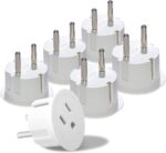 OREI American USA To European Plug Adapter – Type E/F Schuko Plug Adapter - Use in Germany, France, & More - CE Certified – For Mobile, Laptop & Camera Chargers - 6 Pack - Image 2