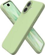 ORNARTO Compatible with iPhone 17 Case 6.3, Slim Liquid Silicone 3 Layers Full Covered Soft Gel Rubber Phone Case Protective Cover 6.3 Inch, Matcha - Image 2