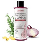 Onion & Biotin Hair Growth Shampoo: Infused With Natural Rosemary Tea Tree Oil Anti Hair Loss Shampoo - Scalp Smooths Thickening Formula Support Hair Regrowth For Women Men (12.5 Fl Oz) - Image 2