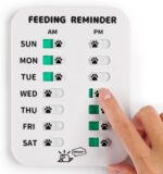 Pet Feeding Reminder for Dogs Cats, Magnetic Reminder Sticker Sign, AM/PM Daily Indication, Dog Accessories Helps You to Track Pet Feeding & Medication (White) - Image 2