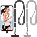 Phone Lanyard - 2 x Adjustable Phone Neck Strap,2 x Phone Patches,Universal Crossbody Cell Phone Lanyard for Travel Essentials,Compatible with Most Smartphones - Image 2