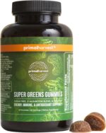 Primal Harvest Super Greens Gummies, Superfood Blend with Adaptogenic Mushrooms Vitamins & Nutrient-Rich Minerals & Antioxidants for Energy & Immune Support 1 Pack 60 Count, - Image 2