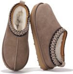 Project Cloud Genuine Leather Slippers for Women with Genuine Australian Shearling Fur Lining Womens Slippers - Non-Slip EVA with Memory Foam Fuzzy Slippers Women Footwear (Nerita) - Image 2