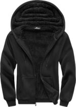 SCODI Hoodies for Men Heavyweight Fleece Sweatshirt - Full Zip Up Thick Sherpa Lined Hooded Sweatshirts - Image 2