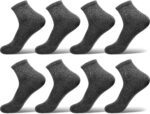 Socks for Men, Cotton Crew Boot Socks Moisture Wicking Athletic Men for Hiking Running Cycling,8 Pairs/12Pairs - Image 2