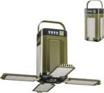 Solar LED Camping Lantern Portable IPX4 Waterproof Camping Lamp Rechargeable with 2000mAh Solar Charging & LED Power Indicator Lantern with 6 Modes Portable Flashlight Tent Lights for Camping Hiking - Image 2