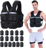 Sportneer Adjustable Weighted Vest Weights: 2-18 lbs/2-40 lbs Washable Weight Vest 16 In 1 Fast Adjust Rucking Vest for Women and Men Home Gym Workout Fitness Strength Training Vests - Image 2