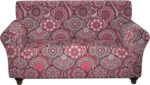 Stretch Couch Covers for 2 Separate Cushion Couch Sofa - Floral Printed Couch Sofa Cover,Washable Sofa Slipcover,Pet Friendly Furniture Protector with Elastic Bottom, Universal Fit for Home - Image 2