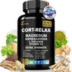 Super Calm Cortisol Supplement with Magnesium Glycinate, Ashwagandha KSM-66, L-Theanine, Phosphatidylserine, Ginkgo Biloba & Lions Mane for Calm, Focus, Mental Clarity, Relaxation, Sleep, Energy - Image 2