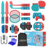 Switch Sports Accessories, CODOGOY 22 in 1 Switch Sports Accessories Bundle with Carry Bag for Switch Sports Games, Family Accessories Kit Sports Party Pack Compatible with Nintendo Switch/Switch OLED - Image 2