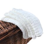 Synrroe Burp Cloths Large, Muslin Burp Cloths for Baby, Extra Absorbent and Soft, 6 Layers 20 by 10 Inches 100% Cotton (White Large 4 Pack) - Image 2