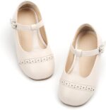 THEE BRON Girls T-Strap Shoes | Square Toe for Wide Feet | Party & Dress Toddler Kid - Image 2