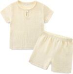 Toddler Boy Short Sleeve T-Shirt Shorts Sets, 100% Cotton Boy Summer Outfits - Image 2