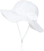 Toddler Kids Baby Girl Sun Hat Floppy Cotton Summer Hat 50+ SPF Protective - Image 2