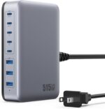 USB C Charger Block 515W[2025 Upgraded] GaN IV 8 Port Fast Charging Station Hub,Dual PD 100W USB C Laptop Charger Compatible with MacBook Pro/Air,iPad,iPhone 16/15,Galaxy S23/S24 Steam Deck Dell XPS - Image 2