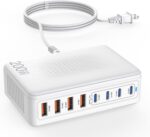 USB C Charger Block,200W GaN 8 Port USB C Charging Station USB Hub Block Cube Type C & USB A Wall Charger Power Adapter for Multiple Devices Apple iPhone 16/15/14,Steam Deck,MacBook Pro/Air,iPad Pro - Image 2