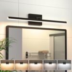 VOLISUN Modern Bathroom Vanity Light 24 inch, Rotatable, 14W Dimmable 5CCT Led Bathroom Light Fixture Over Mirror, Black Bar Vanity Light for Bathroom Mirror Restroom-ETL Certificated - Image 2