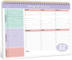 Weekly To Do List Notepad with 52 Undated Sheets（8.5"×11"）- Weekly Desk Planner for Women & Man, Work and Home - Violet Dream - Image 2