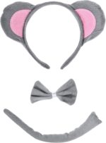 kinzd Kids Mouse Dalmatian Puppy Dog Headband Ears Tail Halloween Dress Up Costume - Image 2