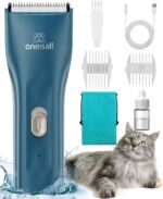 oneisall Pet Clipper for Cat Matted Hair, Pet Shaver for Cats Quiet Pet Clippers Waterproof Cordless Cat Clippers for Matted Hair Long Hair with Storage Bag (Green) - Image 2