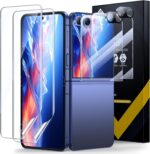 【2+2+2】EGV for Samsung Galaxy Z Flip 7 Screen Protector, [Strengthen Crease Test] Self-Healing Soft TPU Screen Protector for Galaxy Z Flip 7+ Front Tempered Glass + Camera lens Protector,Anti Scratch - Image 2