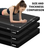 nuveti Large Exercise Mat - 15mm/20mm/30mm Thick Yoga Mat | Workout Mat for Fitness, Yoga, Pilates, Stretching & Floor Exercises for Women & Men with Free Carrying Bag - Image 5