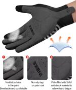 INBIKE Breathable Bike Gloves for Men Women, Full Finger Pad Cycling Gloves, Touchscreen Reflective Mountain Biking Bicycle - Image 5