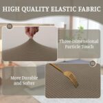 Sectional Couch Covers for Sofa Cushion L Shaped Couch Cover Washable Soft Couch Cushion Covers Stretch Sofa Slipcovers with 2 Pcs Pillowcases(3-Piece 2 Seater + 1 Chaise, Khaki) - Image 7