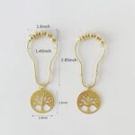 Tree of Life Shower Curtain Hooks Set of 12, Rust Proof Shower Curtain Rings for Bathroom, Metal Decorative Shower Curtain Hangers Bathroom Accessories - Image 3