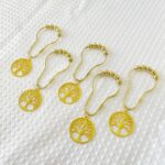 Tree of Life Shower Curtain Hooks Set of 12, Rust Proof Shower Curtain Rings for Bathroom, Metal Decorative Shower Curtain Hangers Bathroom Accessories - Image 4