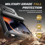 TONGATE for Motorola Razr 2025 Case/Razr 2024 Case with Screen Protector, [360° Spin Magnetic Stand] [Compatible with Magsafe] [Hinge Protection] Full-Body Military Drop Phone Cover, HD Black - Image 6