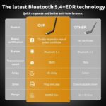 USB Bluetooth 5.4 Adapter for Desktop PC: Long Range 500FT Wireless Dongle with 5dBi Antenna Plug & Play for Laptop Windows 11/10/8.1, Pair BT Headphones/Headset/Speaker/Mouse/Keyboard/Printer - Image 8